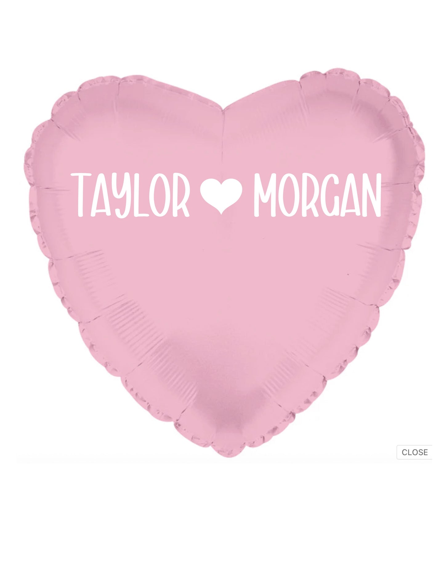 Personalized Heart Balloon - Custom Vinyl Name or Message 18”