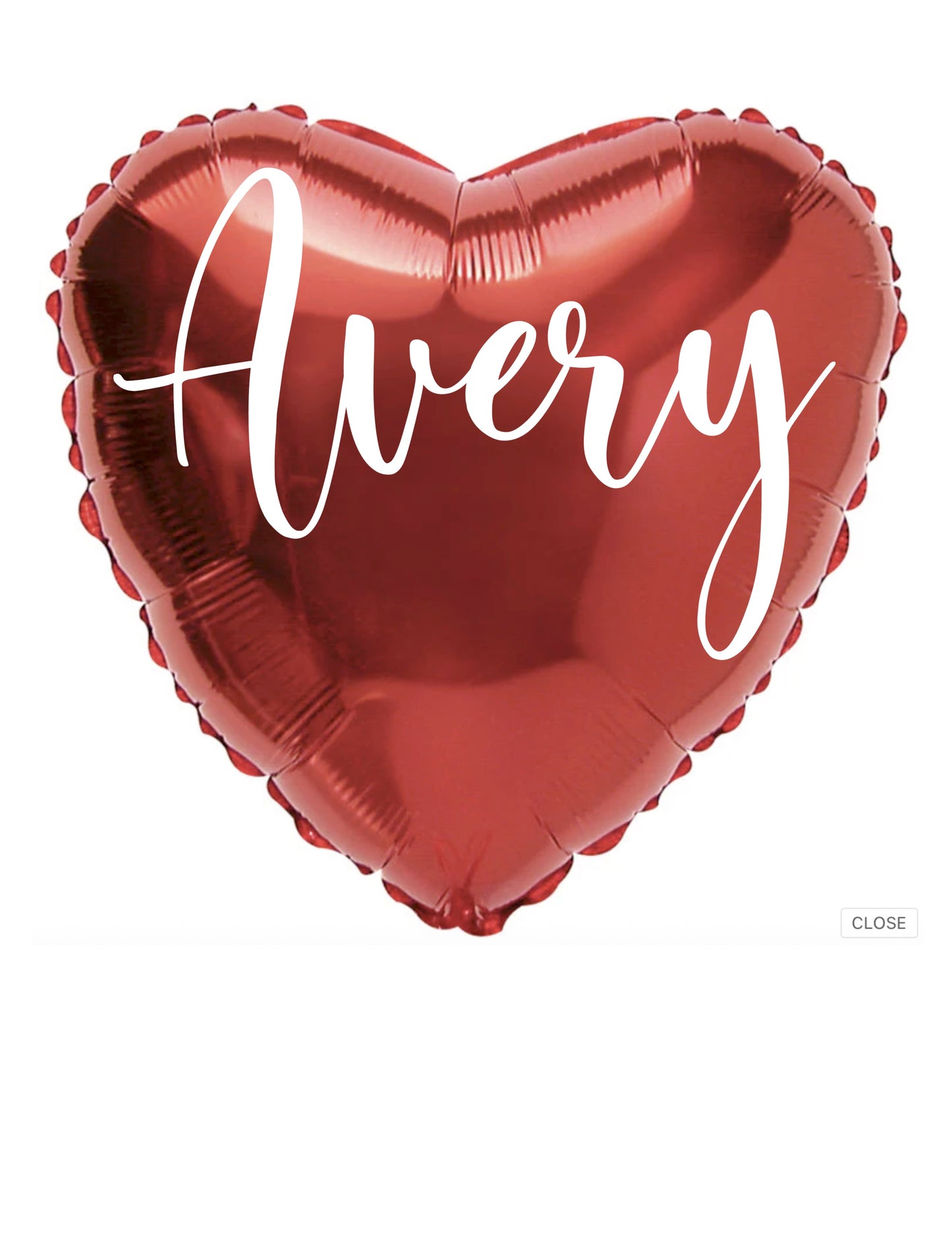Personalized Heart Balloon - Custom Vinyl Name or Message 18”