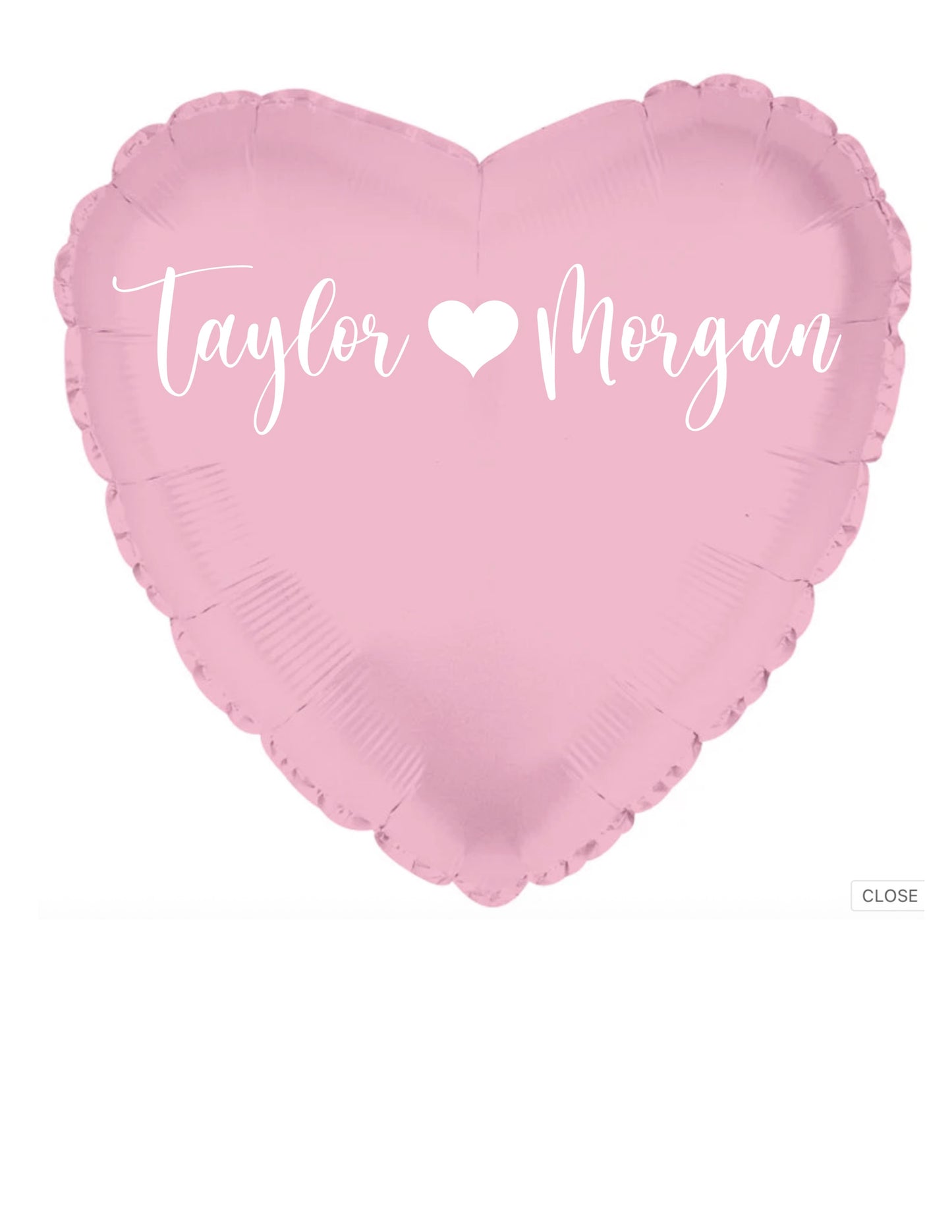 Personalized Heart Balloon - Custom Vinyl Name or Message 18”