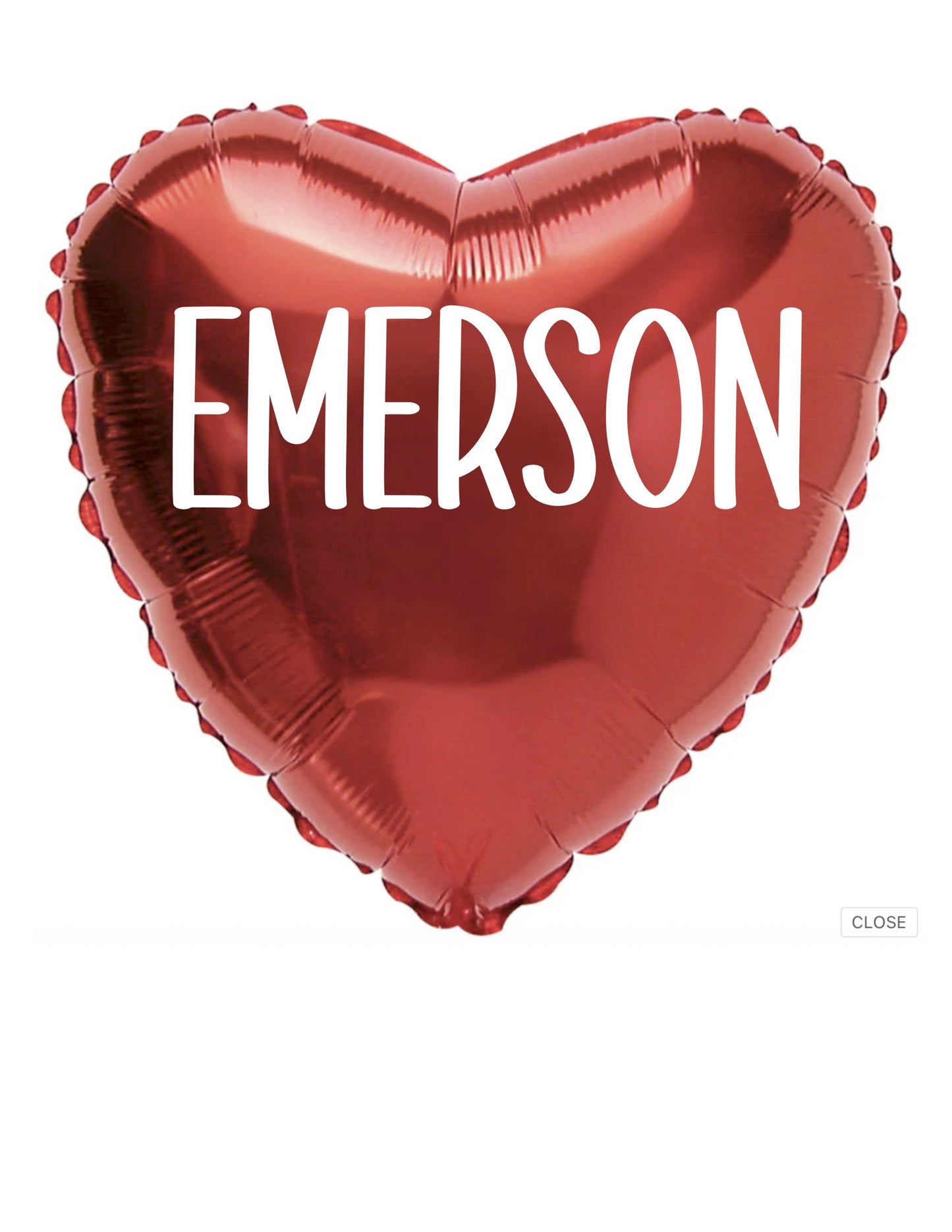 Personalized Heart Balloon - Custom Vinyl Name or Message 18”